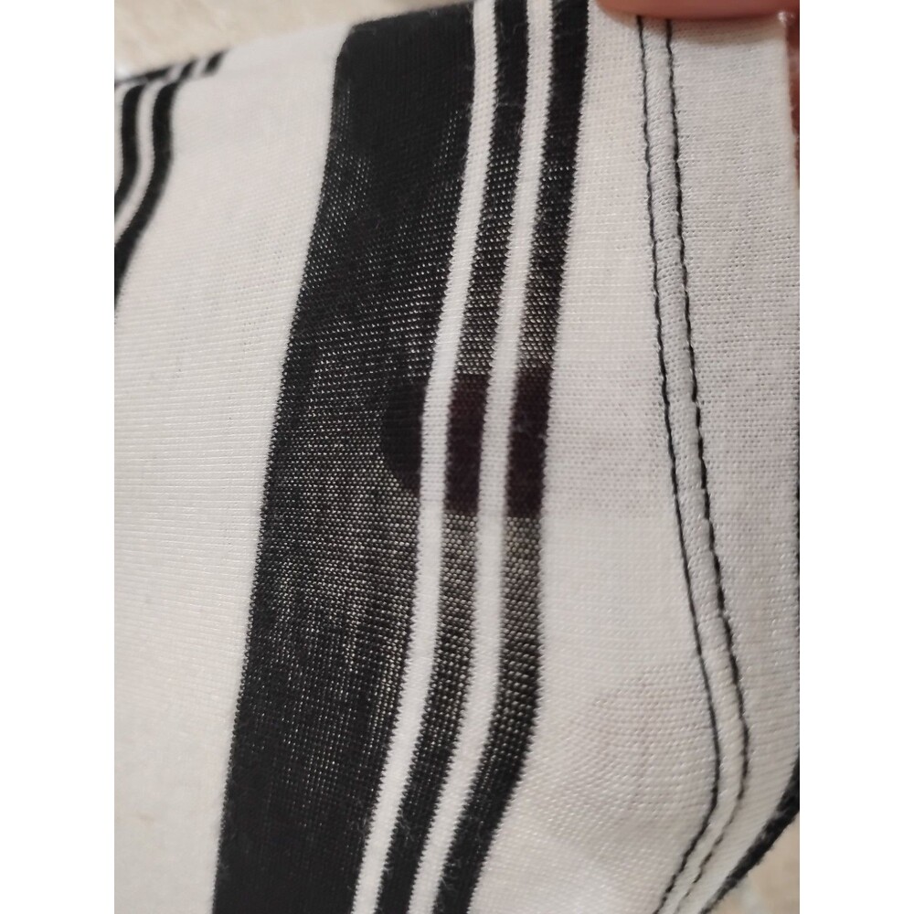 Black & White Striped Sleeveless Tank Dress Size 2X Stretch Relaxed Light Flowy - Picture 7 of 7